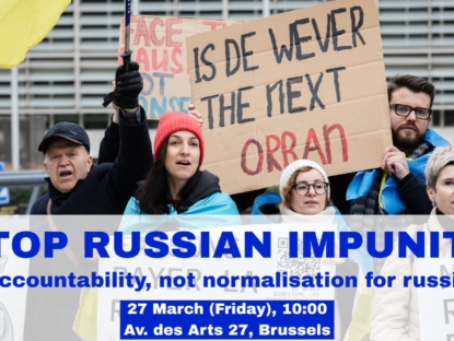 Demonstration: Belgium, stop russian impunity, back Ukraine to win