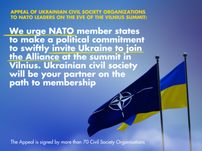 Appeal of Ukrainian Civil Society Organizations to NATO Leaders on the Eve of the Vilnius Summit